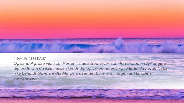 1 Samuel 25:34 DA1871 Bible Verse Image