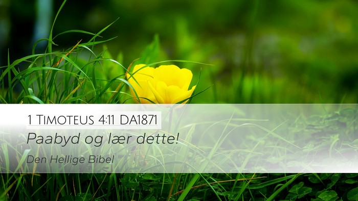 1 Timoteus 4:11 DA1871 Bible Verse Image