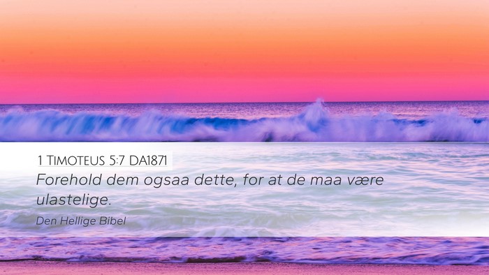 1 Timoteus 5:7 DA1871 Bible Verse Image
