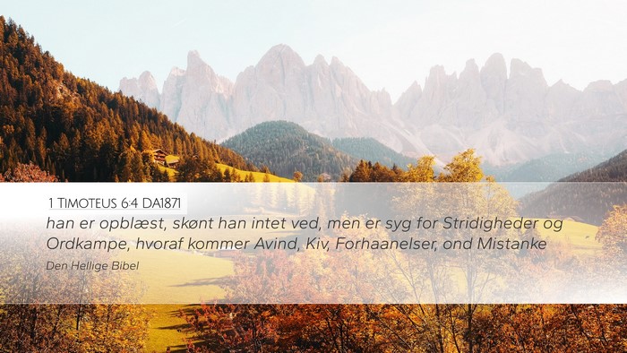 1 Timoteus 6:4 DA1871 Bible Verse Image