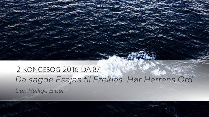 2 Kongebog 20:16 DA1871 Bible Verse Image