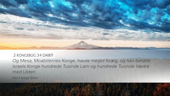 2 Kongebog 3:4 DA1871 Bible Verse Image