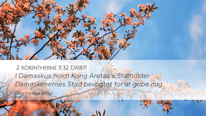 2 Korintherne 11:32 DA1871 Desktop Wallpaper - I Damaskus holdt Kong Aretas's Statholder - Desktop Bible Verse Wallpaper