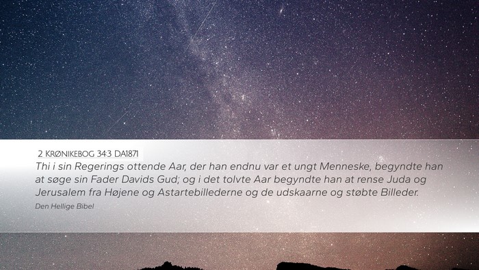 2 Krønikebog 34:3 DA1871 Bible Verse Image