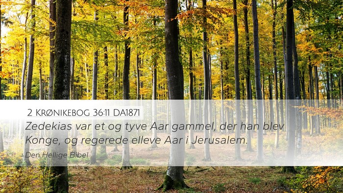 2 Krønikebog 36:11 DA1871 Bible Verse Image
