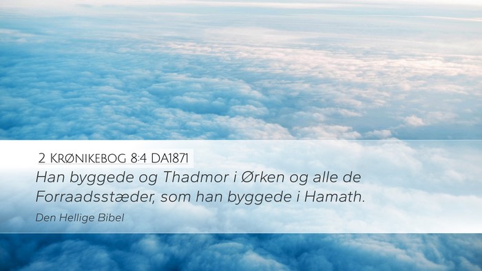 2 Krønikebog 8:4 DA1871 Bible Verse Image