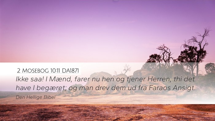 2 Mosebog 10:11 DA1871 Desktop Wallpaper - Ikke saa! I Mænd, farer nu hen og tjener Herren, - Desktop Bible Verse Wallpaper