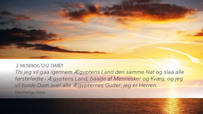 2 Mosebog 12:12 DA1871 Bible Verse Image