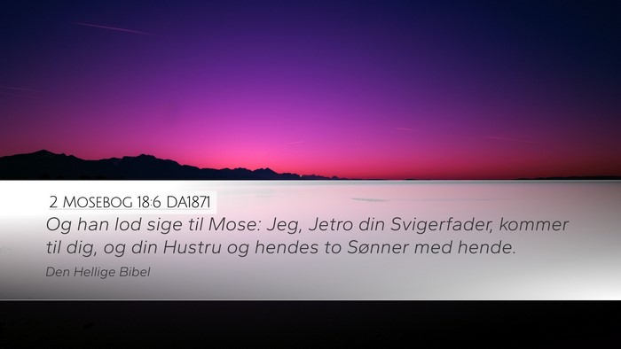 2 Mosebog 18:6 DA1871 Desktop Wallpaper - Og han lod sige til Mose: Jeg, Jetro din - Desktop Bible Verse Wallpaper
