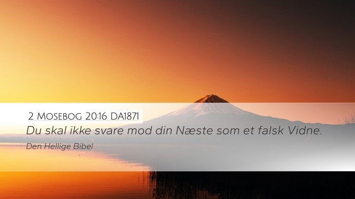 2 Mosebog 20:16 DA1871 Bible Verse Image
