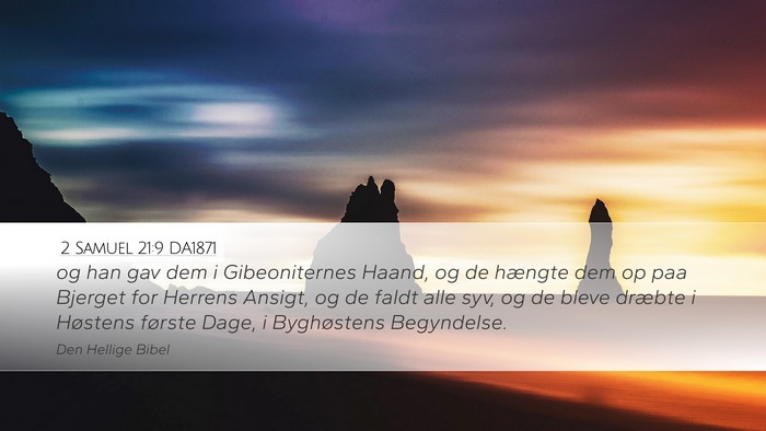 2 Samuel 21:9 DA1871 Bible Verse Image