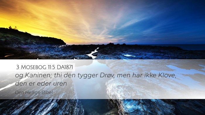 3 Mosebog 11:5 DA1871 Bible Verse Image