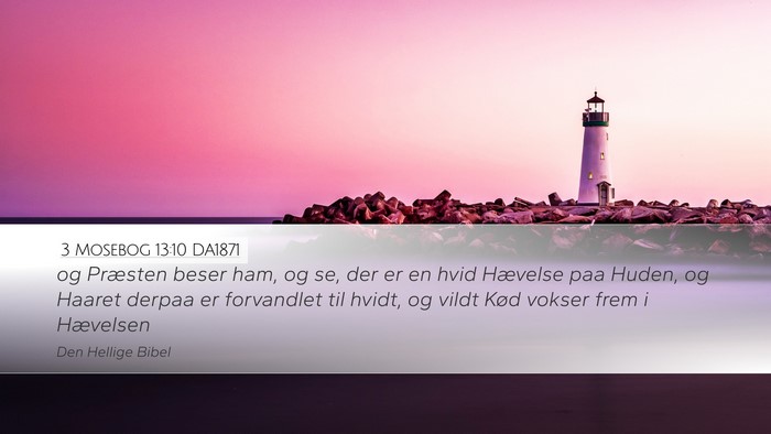 3 Mosebog 13:10 DA1871 Desktop Wallpaper - og Præsten beser ham, og se, der er en hvid - Desktop Bible Verse Wallpaper
