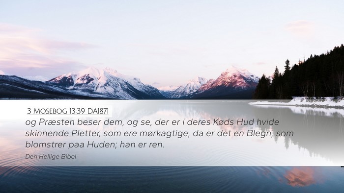 3 Mosebog 13:39 DA1871 Desktop Wallpaper - og Præsten beser dem, og se, der er i deres - Desktop Bible Verse Wallpaper