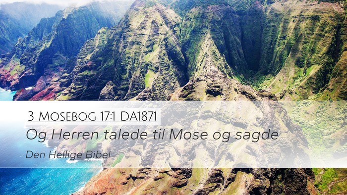 3 Mosebog 17:1 DA1871 Desktop Wallpaper - Og Herren talede til Mose og - Desktop Bible Verse Wallpaper