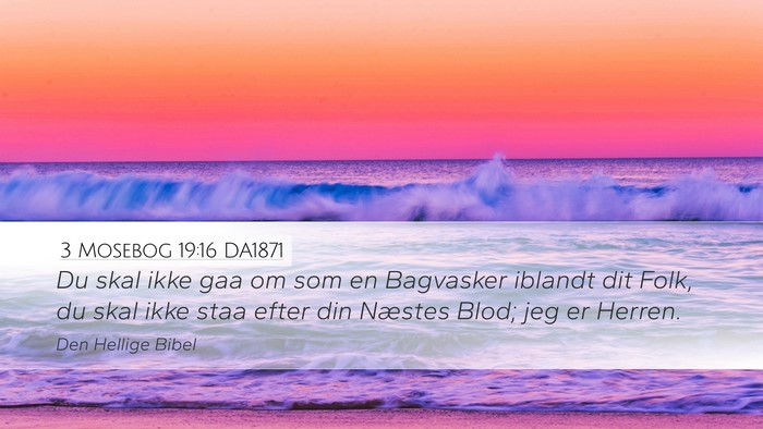 3 Mosebog 19:16 DA1871 Bible Verse Image