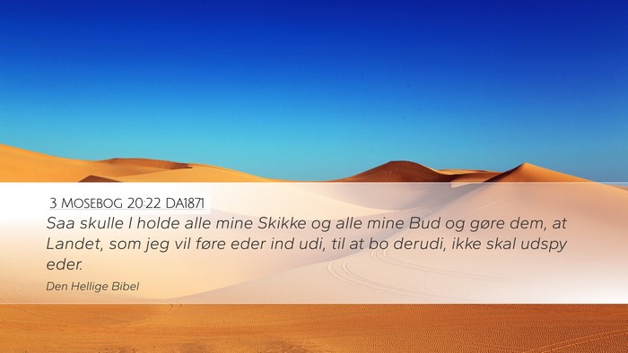 3 Mosebog 20:22 DA1871 Bible Verse Image