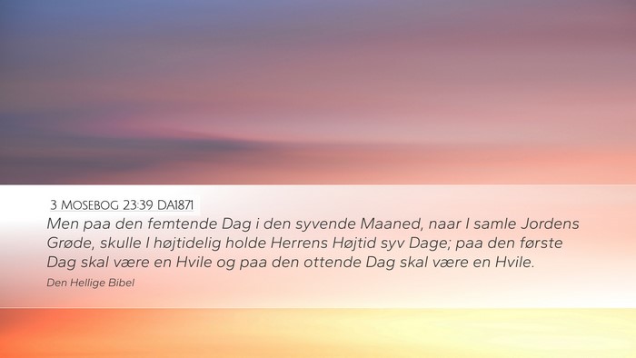 3 Mosebog 23:39 DA1871 Bible Verse Image