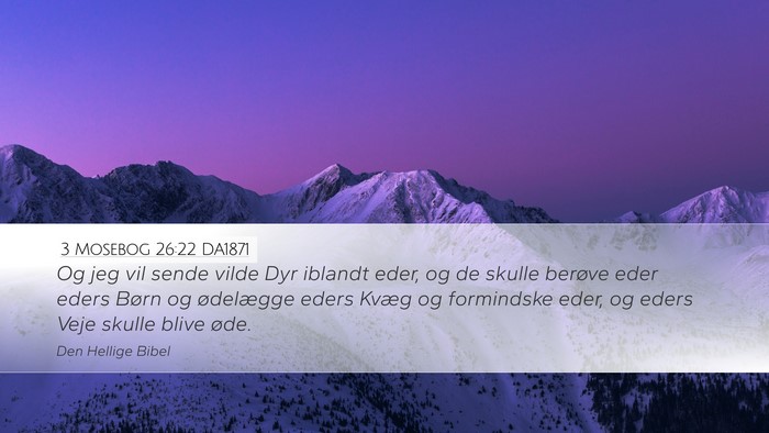 3 Mosebog 26:22 DA1871 Bible Verse Image