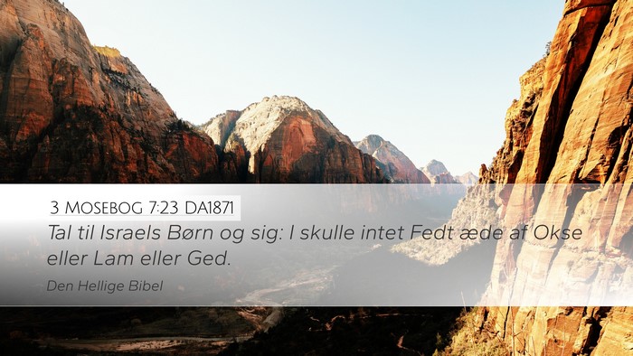 3 Mosebog 7:23 DA1871 Bible Verse Image