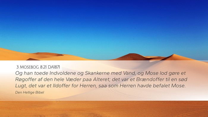 3 Mosebog 8:21 DA1871 Bible Verse Image
