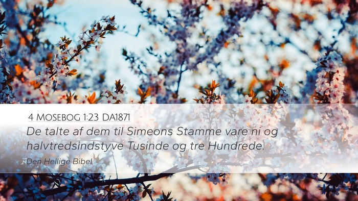 4 Mosebog 1:23 DA1871 Bible Verse Image