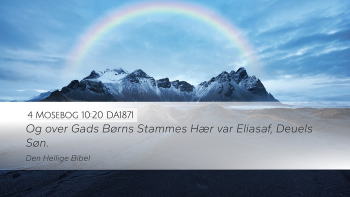 4 Mosebog 10:20 DA1871 Desktop Wallpaper - Og over Gads Børns Stammes Hær var Eliasaf, - Desktop Bible Verse Wallpaper