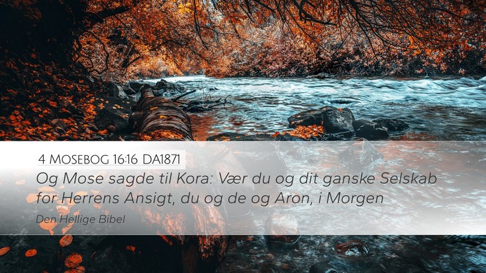 4 Mosebog 16:16 DA1871 Desktop Wallpaper - Og Mose sagde til Kora: Vær du og dit ganske - Desktop Bible Verse Wallpaper