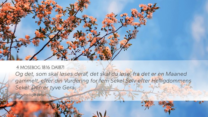 4 Mosebog 18:16 DA1871 Bible Verse Image