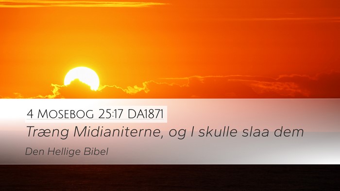 4 Mosebog 25:17 DA1871 Desktop Wallpaper - Træng Midianiterne, og I skulle slaa - Desktop Bible Verse Wallpaper