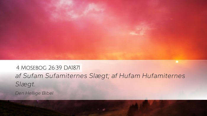 4 Mosebog 26:39 DA1871 Desktop Wallpaper - af Sufam Sufamiternes Slægt; af Hufam - Desktop Bible Verse Wallpaper