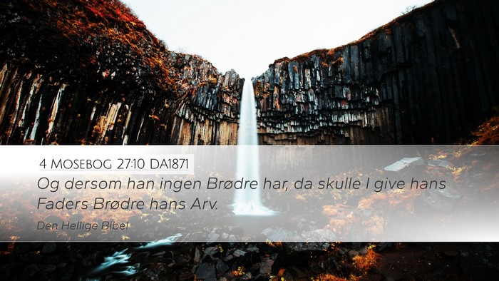4 Mosebog 27:10 DA1871 Desktop Wallpaper - Og dersom han ingen Brødre har, da skulle I give - Desktop Bible Verse Wallpaper