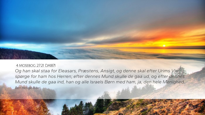 4 Mosebog 27:21 DA1871 Bible Verse Image