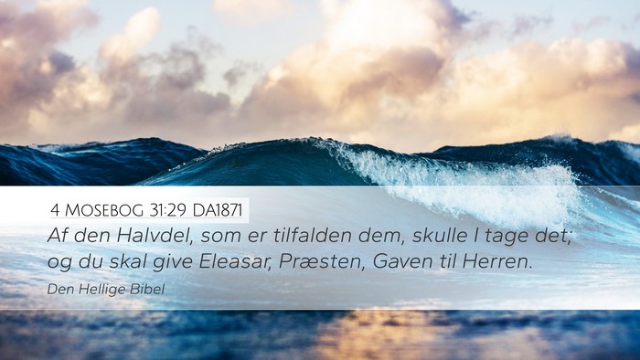 4 Mosebog 31:29 DA1871 Bible Verse Image