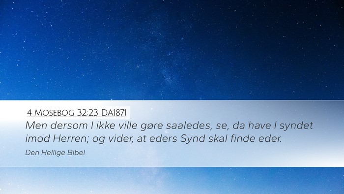 4 Mosebog 32:23 DA1871 Bible Verse Image
