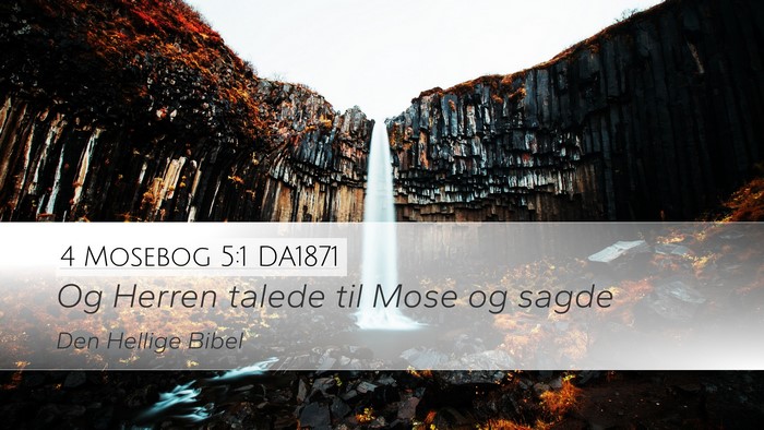 4 Mosebog 5:1 DA1871 Desktop Wallpaper - Og Herren talede til Mose og - Desktop Bible Verse Wallpaper