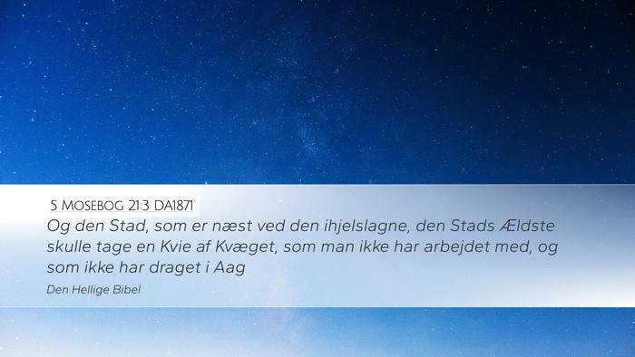 5 Mosebog 21:3 DA1871 Desktop Wallpaper - Og den Stad, som er næst ved den ihjelslagne, - Desktop Bible Verse Wallpaper