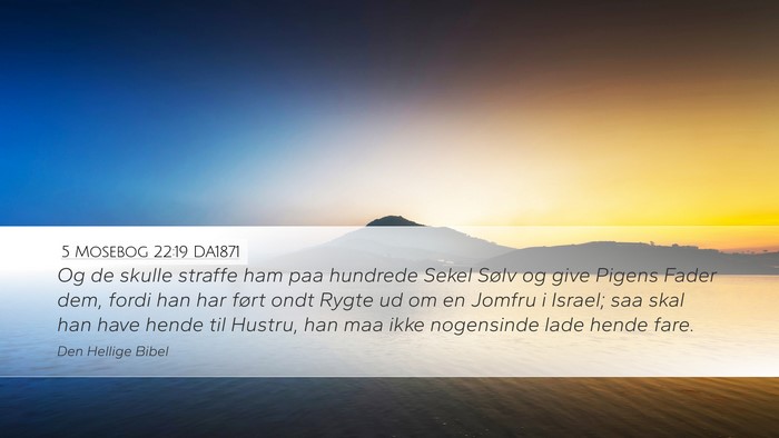 5 Mosebog 22:19 DA1871 Bible Verse Image