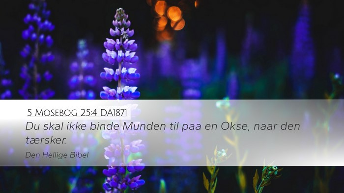 5 Mosebog 25:4 DA1871 Bible Verse Image