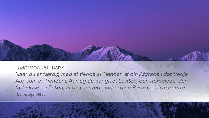 5 Mosebog 26:12 DA1871 Bible Verse Image