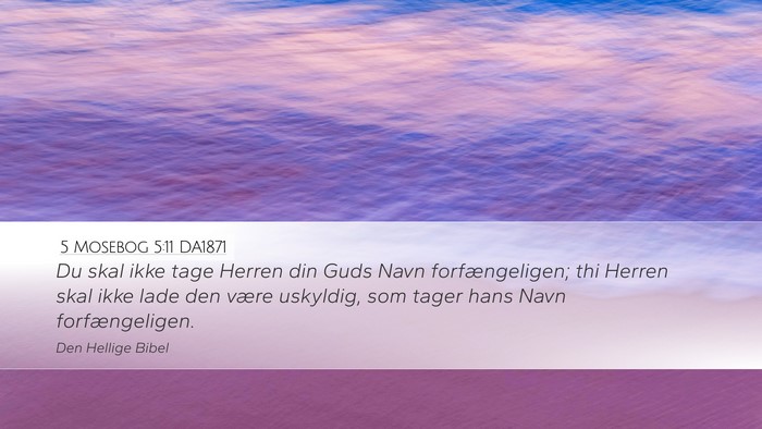 5 Mosebog 5:11 DA1871 Bible Verse Image