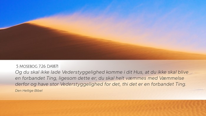 5 Mosebog 7:26 DA1871 Bible Verse Image