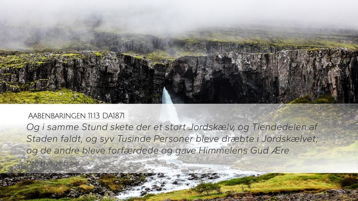 Aabenbaringen 11:13 DA1871 Bible Verse Image