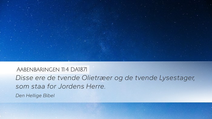 Aabenbaringen 11:4 DA1871 Bible Verse Image
