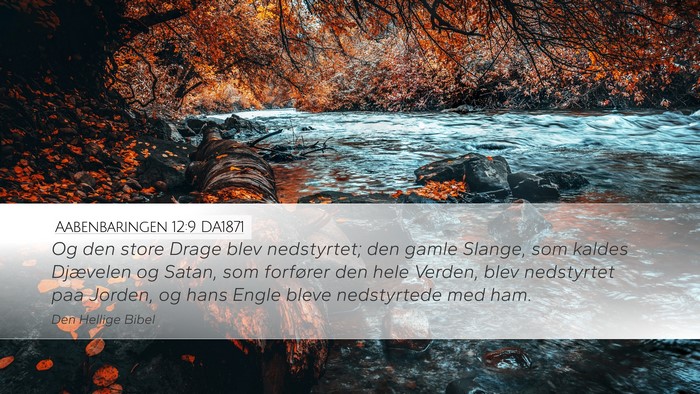 Aabenbaringen 12:9 DA1871 Bible Verse Image