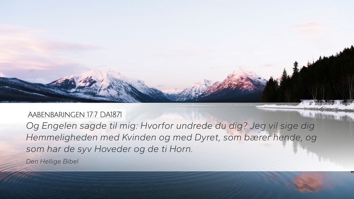 Aabenbaringen 17:7 DA1871 Bible Verse Image