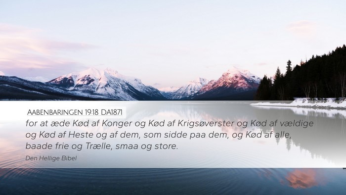 Aabenbaringen 19:18 DA1871 Bible Verse Image