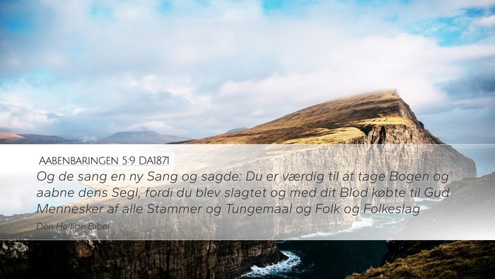 Aabenbaringen 5:9 DA1871 Bible Verse Image