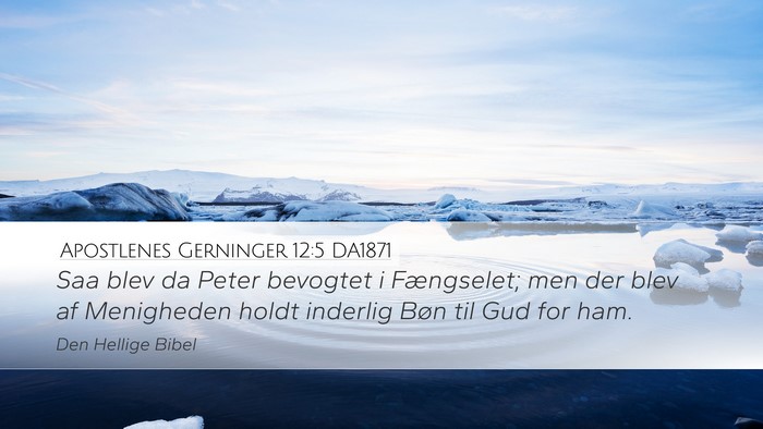Apostlenes Gerninger 12:5 DA1871 Bible Verse Image