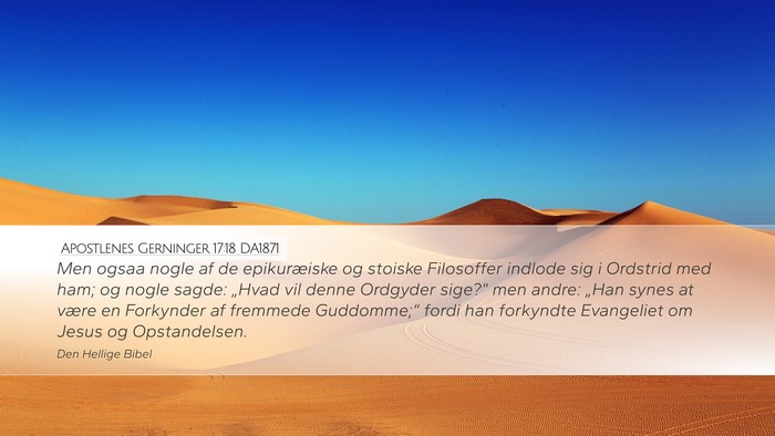 Apostlenes Gerninger 17:18 DA1871 Bible Verse Image